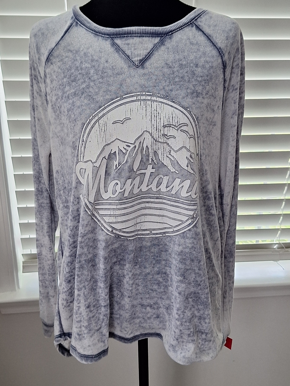 Grayson Threads Montana Graphic Crewneck - Light Heather Blue